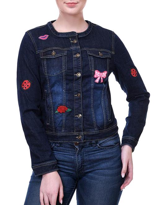 dark blue denim summer jacket - 15117022 - Very Small Image - 1