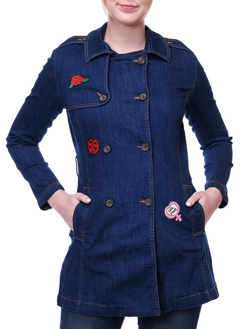 navy blue denim summer jacket - 15117023 - Very Small Image - 1