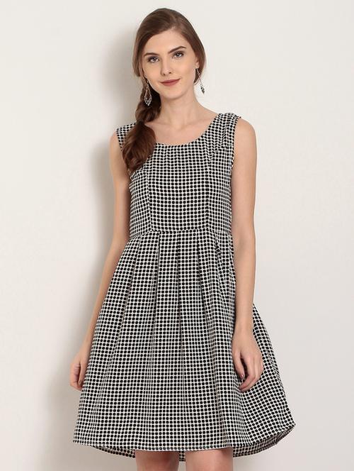 black polka dot a-line dress - 15117030 - Very Small Image - 1