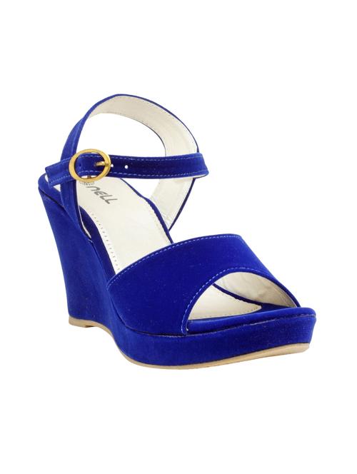 blue ankle strap wedge - 15117309 - Very Small Image - 1