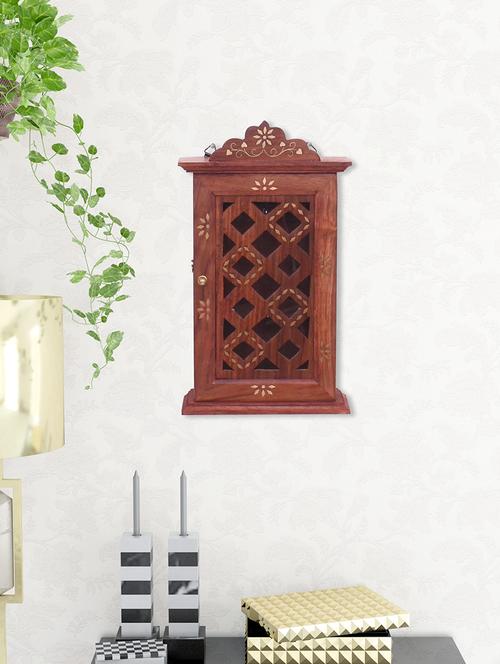 sheesham wood wall hanging key holder - 15117781 - Very Small Image - 1