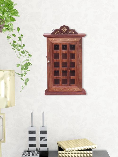 sheesham wood wall hanging key holder - 15117784 - Very Small Image - 1