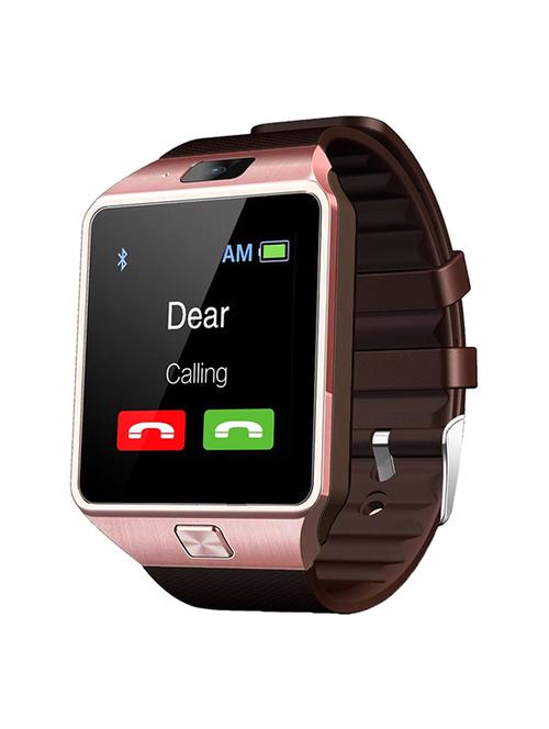 jm new dz09 brown colour smart watche with sim/sd card support - 15118721 - Very Small Image - 1
