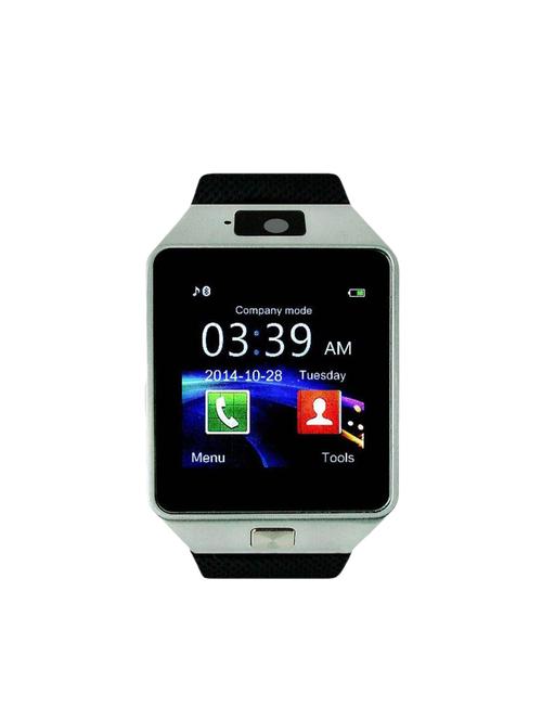 jm new dz09 silver colour smart watche with sim/sd card support - 15118722 - Very Small Image - 1