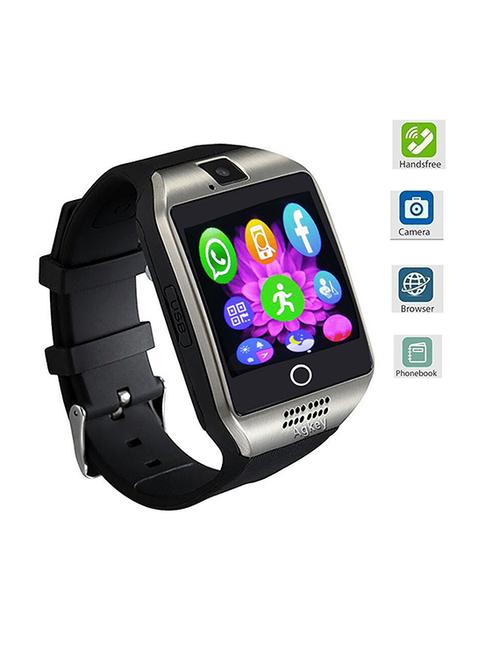 jm new q18 black silver colour smart watch with sim/sd card support - 15118727 - Very Small Image - 1
