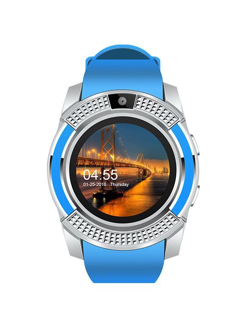 jm v8 round dial bluetooth smartwatch phones supports sim with camera sports wrist watches for android ios wearable wristwatch - 15118742 - Very Small Image - 1