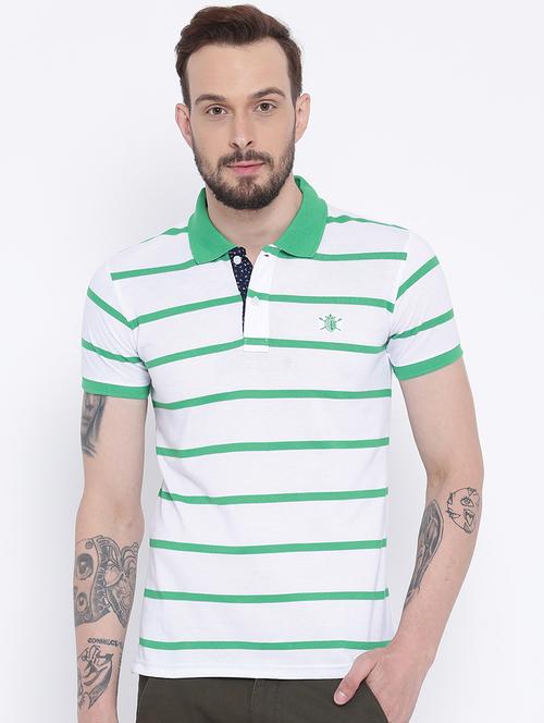 white cotton polo t-shirt - 15119143 - Very Small Image - 1