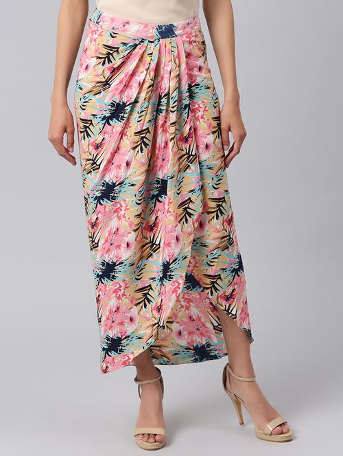 pink floral tulip skirt - 15120278 - Very Small Image - 1