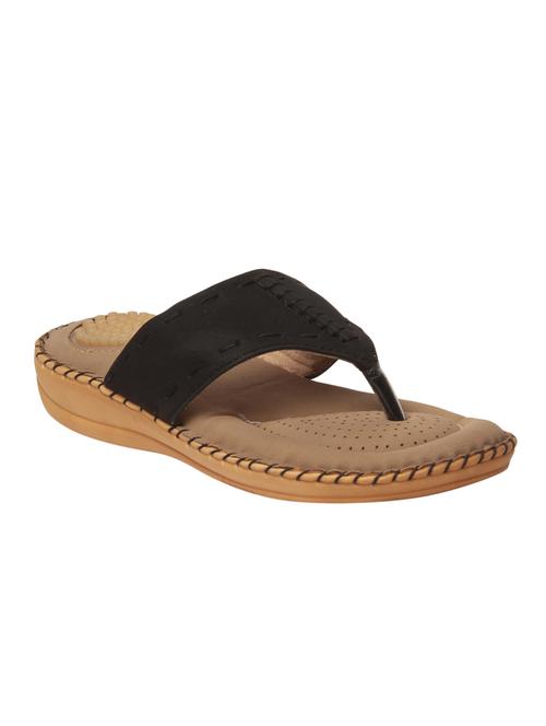 black faux leather slippers - 15120453 - Very Small Image - 1