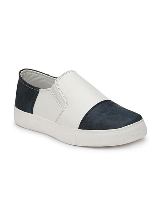 white leatherette casual slipon - 15121085 - Very Small Image - 1