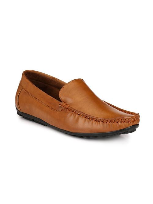 tan leatherette slip on loafer - 15121182 - Very Small Image - 1