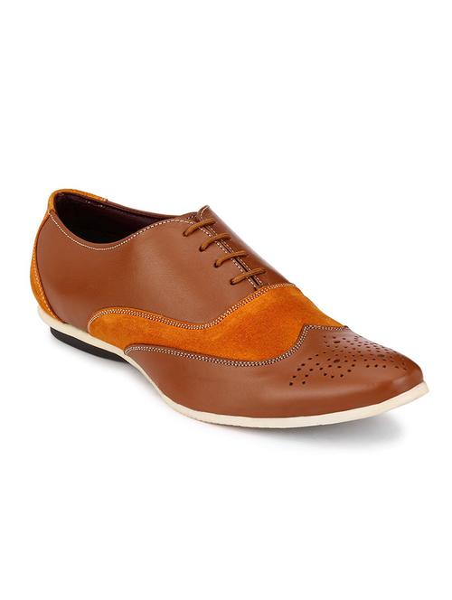 brown leather lace-up brouge - 15121200 - Very Small Image - 1