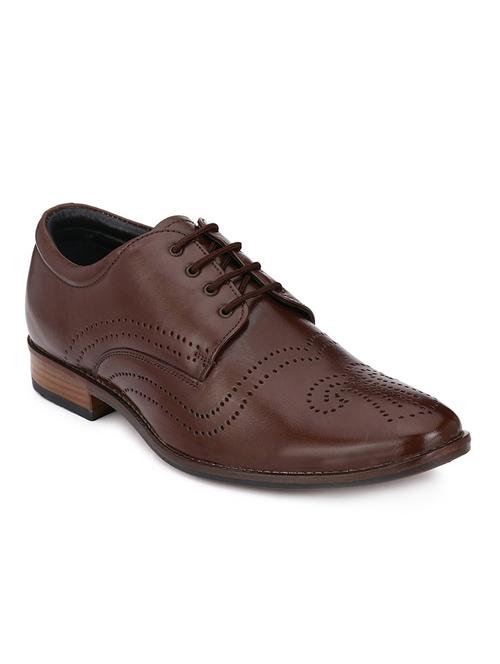 brown leather lace-up derby - 15121205 - Very Small Image - 1