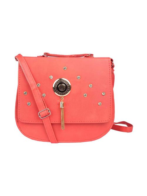 orange leatherette sling bag - 15121570 - Very Small Image - 1