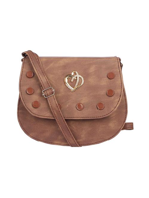 brown leatherette sling bag - 15121574 - Very Small Image - 1