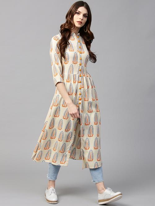 printed a-line kurta - 15122103 - Very Small Image - 1
