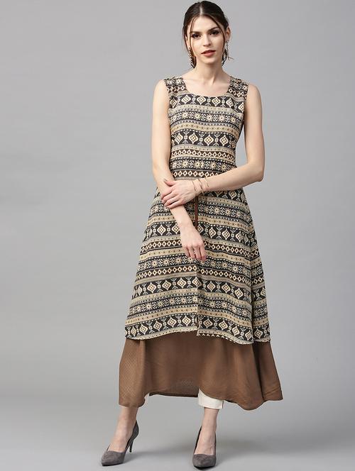 pinted a-line kurta - 15122152 - Very Small Image - 1