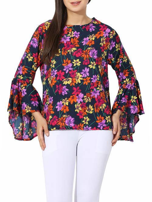 blue floral top - 15122671 - Very Small Image - 1