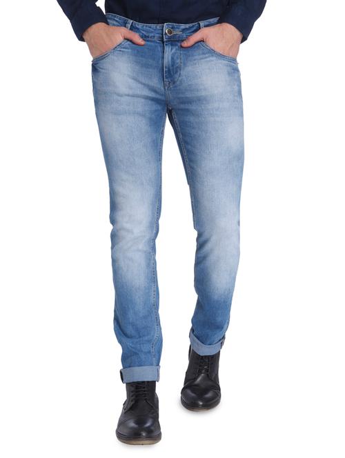 blue cotton washed jeans - 15124467 - Very Small Image - 1