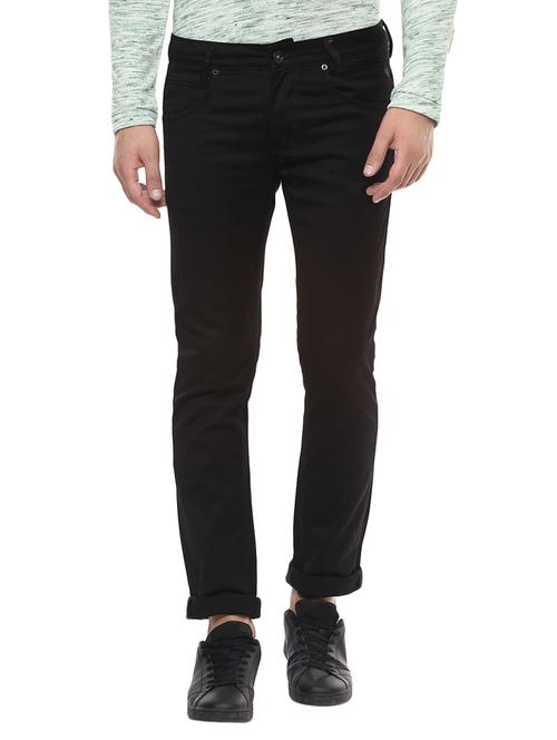 black cotton plain jeans - 15124488 - Very Small Image - 1