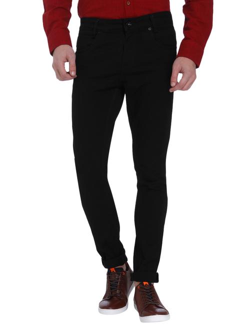 black cotton plain jeans - 15124492 - Very Small Image - 1