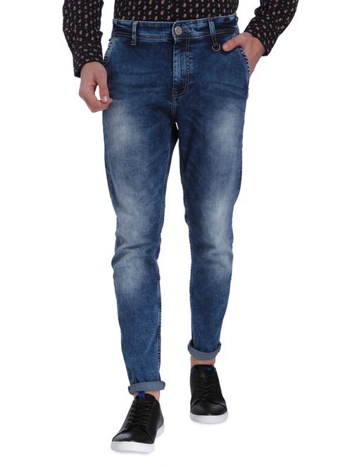 blue cotton washed jeans - 15124495 - Very Small Image - 1
