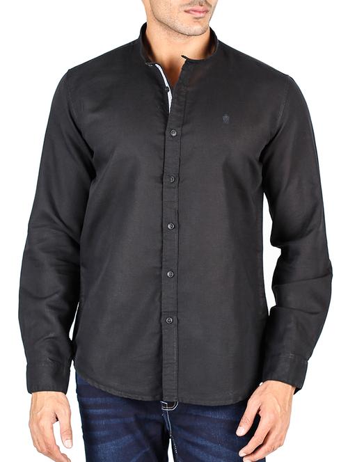 black cotton casual shirt - 15124516 - Very Small Image - 1