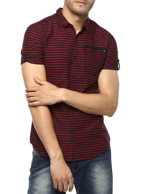 red cotton casual shirt - 15124673 - Very Small Image - 1