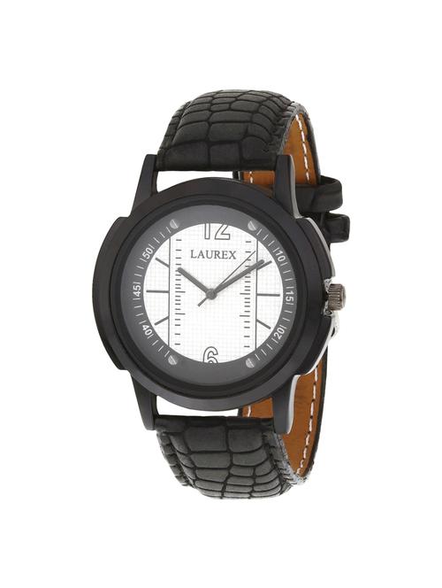 laurex white round dial watch for men - 15125104 - Very Small Image - 1