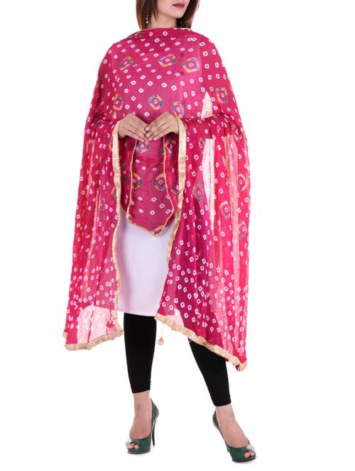 red chiffon dupatta - 15125639 - Very Small Image - 1