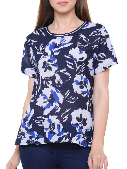 blue floral top - 15126007 - Very Small Image - 1