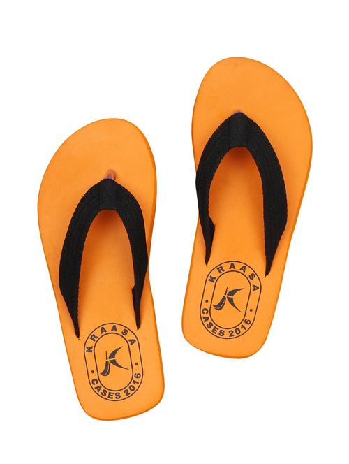 orange fabric toe separator flip flops - 15126539 - Very Small Image - 1