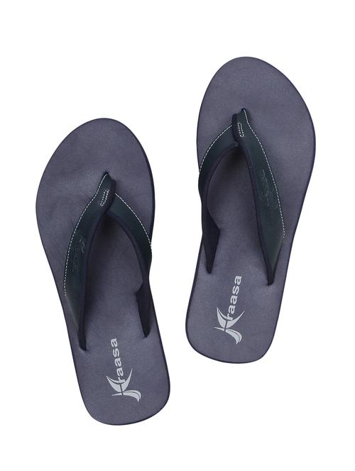 navy leatherette toe separator flip flops - 15126552 - Very Small Image - 1