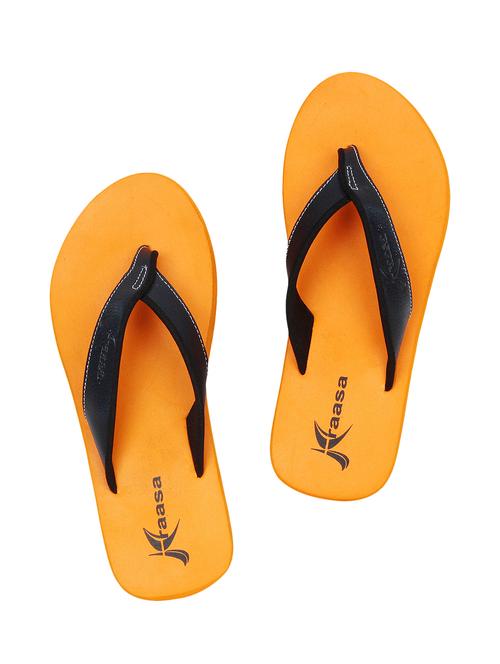 orange leatherette toe separator flip flops - 15126553 - Very Small Image - 1