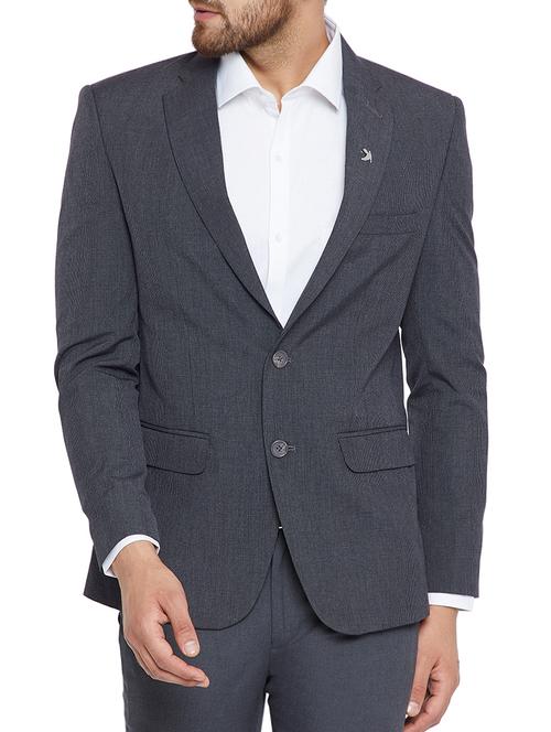 grey wool formal blazer - 15126732 - Very Small Image - 1