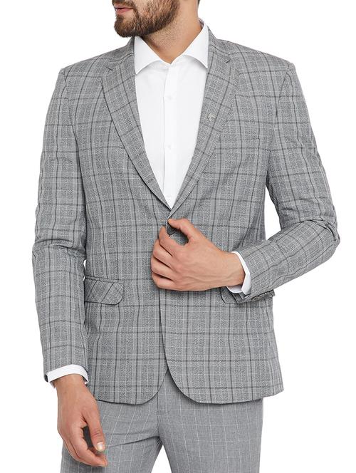 grey wool formal blazer - 15126733 - Very Small Image - 1