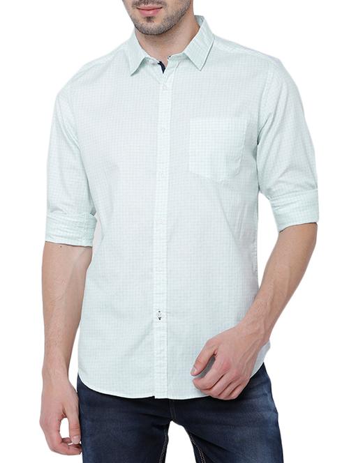 light blue cotton casual shirt - 15127194 - Very Small Image - 1
