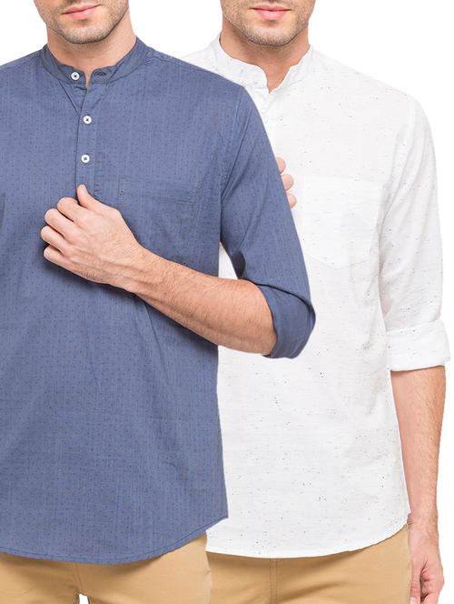 multi colored cotton casual shirt ( set of 2) - 15128271 - Very Small Image - 1