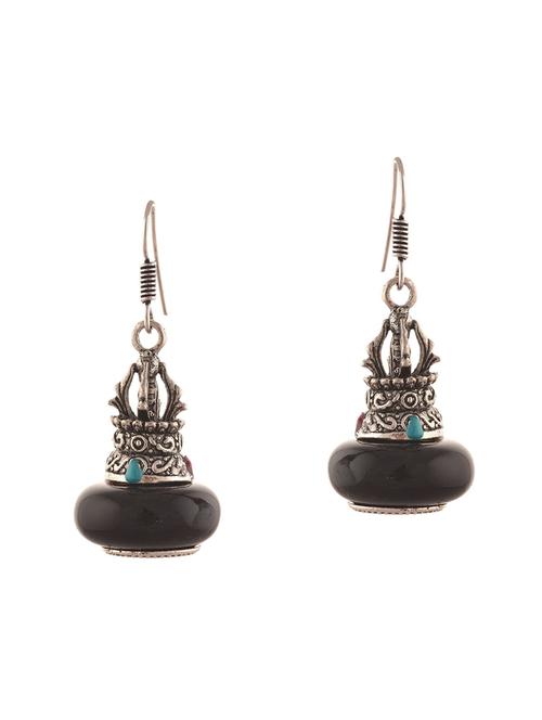 black metal drop earring - 15128871 - Very Small Image - 1