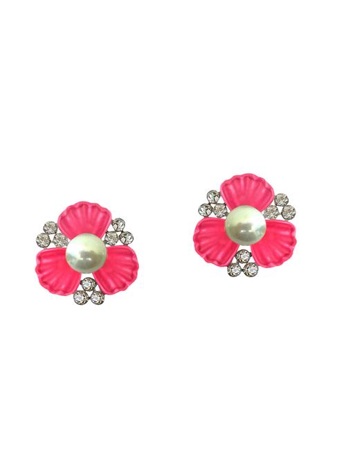 pink metal studs earring - 15129254 - Very Small Image - 1