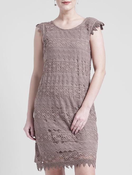 solid grey lycra shift dress - 15129363 - Very Small Image - 1