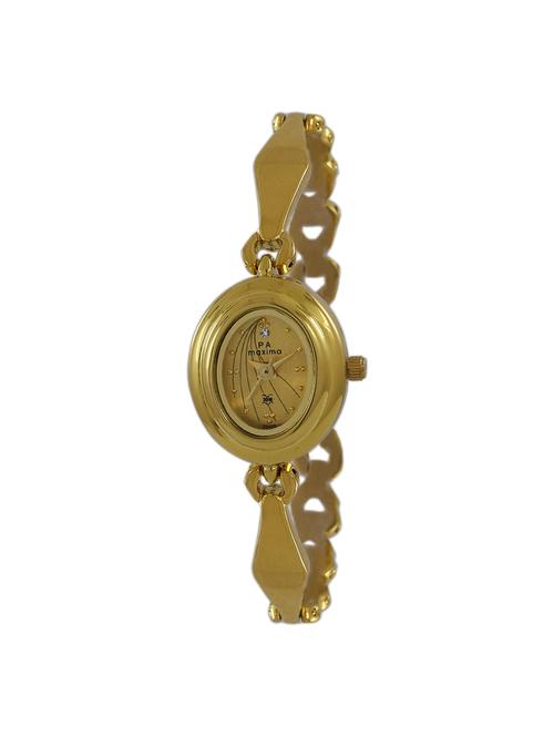 maxima gold dial watch for women - 20420bmly - 15130362 - Very Small Image - 1