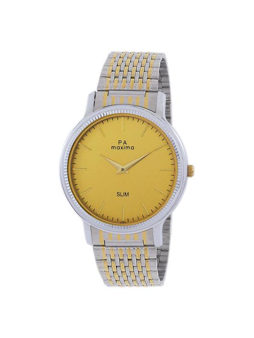 maxima gold dial watch for men - 47031cmgt - 15130415 - Very Small Image - 1