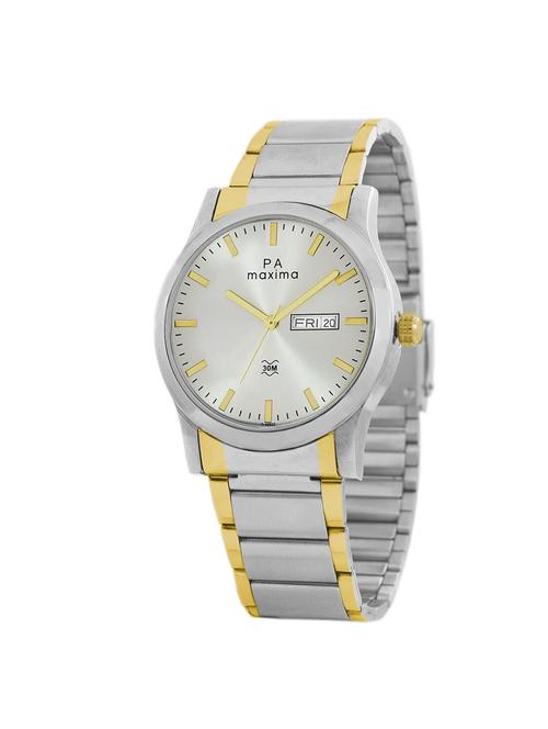 maxima silver dial watch for men - o-46932cmgt - 15130445 - Very Small Image - 1