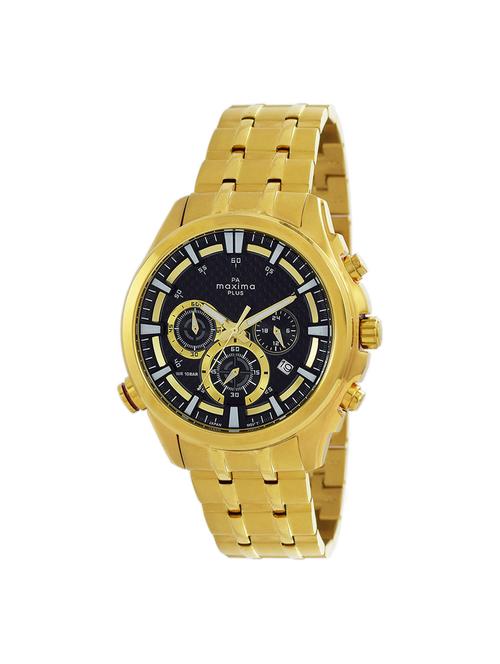 maxima black dial watch for men - 46200cmgy - 15130455 - Very Small Image - 1