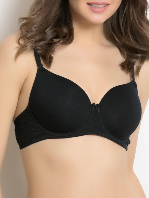 bow patch solid t-shirt bra - 15131829 - Very Small Image - 1