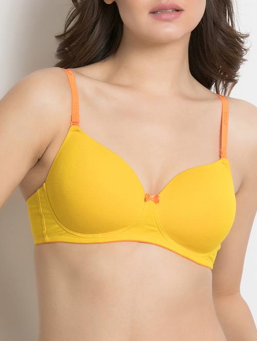 yellow solid t-shirt bra - 15131854 - Very Small Image - 1