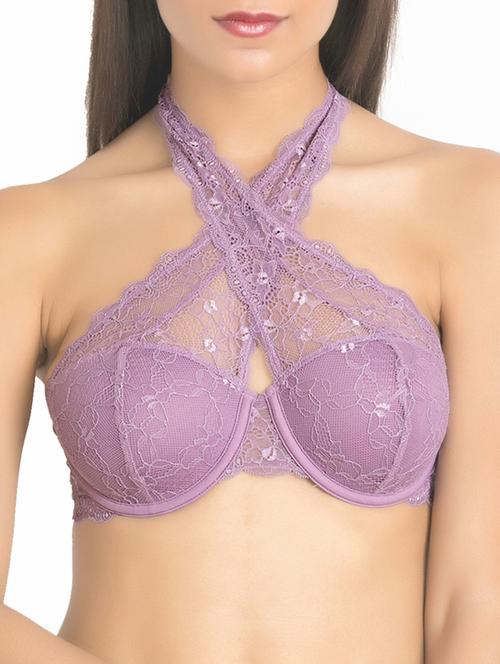purple solid bralette - 15131858 - Very Small Image - 1