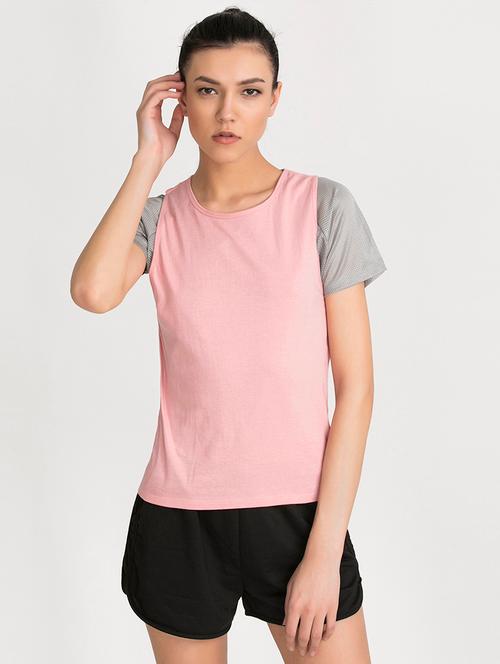 pink cotton tee - 15132079 - Very Small Image - 1