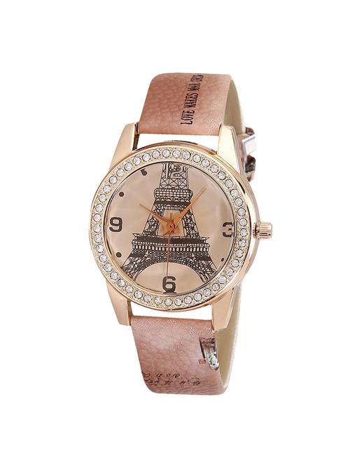 jm tower pu leather belt ladies watch - 15132316 - Very Small Image - 1